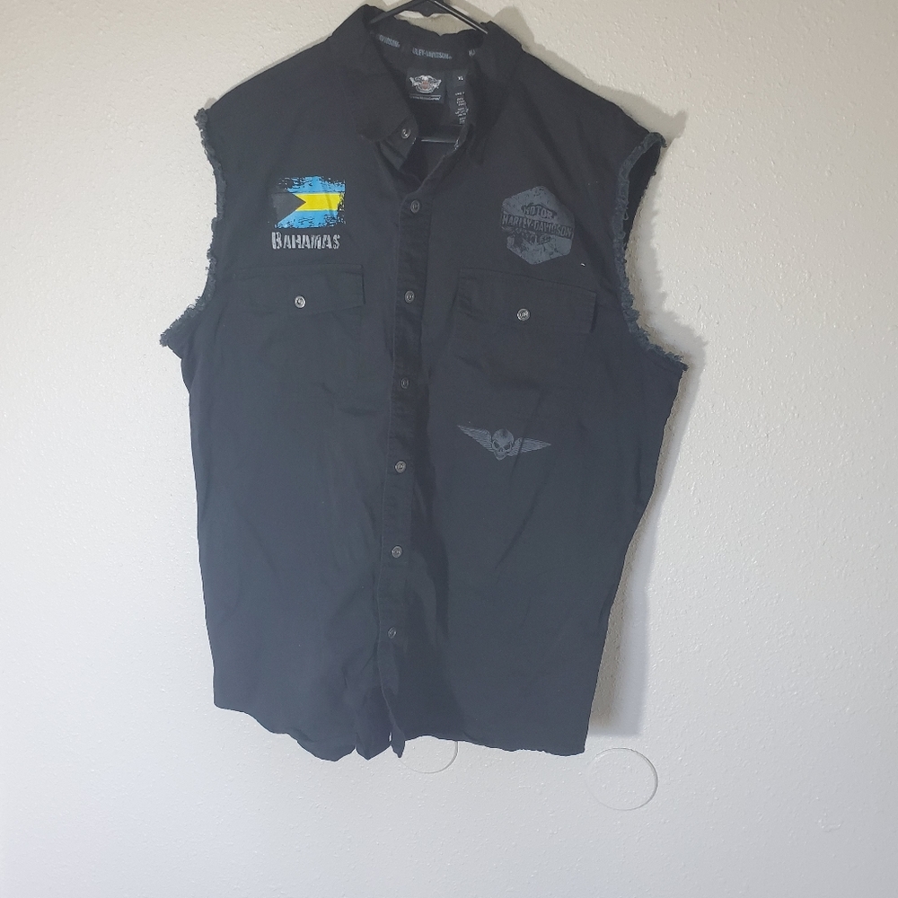 Harley Davidson button up vest size XL